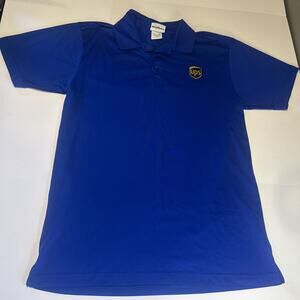 UPS Collared Blue Shirt Size M - 100% Polyester Button Up